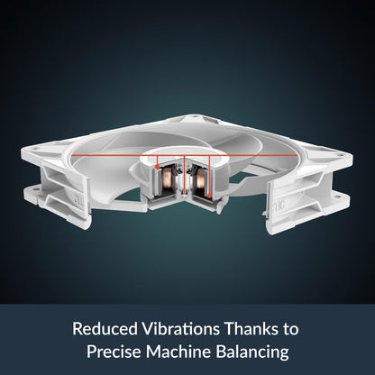 ARCTIC P14 Pro Reverse A-RGB – 140 mm Premium Fan with Reverse Airflow, PWM Fan with Y Cable Splitter, 400-2650 RPM, 0 RPM <5% PWM, 5V Digital RGB, hydrodynamic Bearing, 4-Pin - White