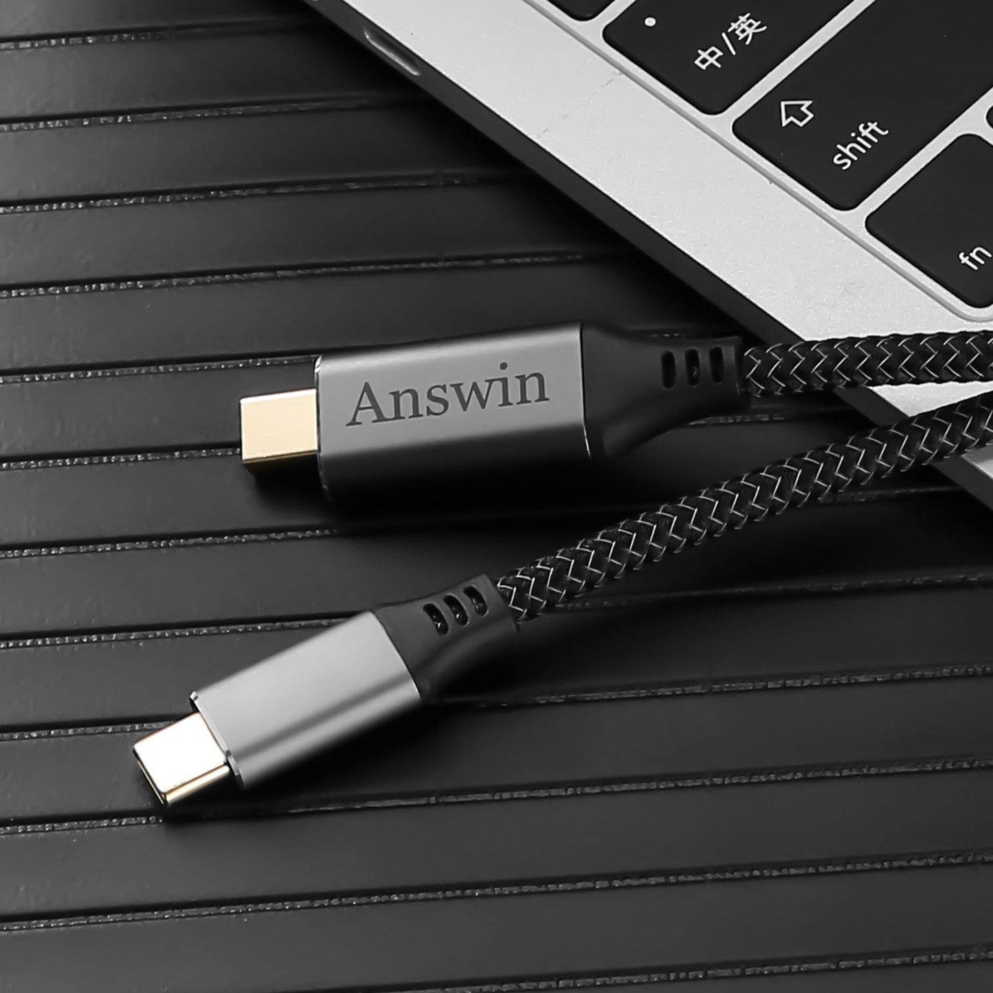 USB C to Mini DisplayPort, Answin 6Ft 4K@60Hz Thunderbolt 3 to Mini DisplayPort Cable Compatible for iPhone 15/16/17, M1-M4 MacBook Pro 2024-2018, Surface Book 2, Galaxy S20-S25, Steam Deack