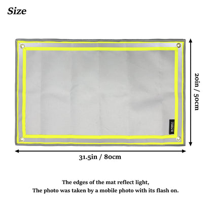 POMOLY Fire Pit Mat,Fireproof Mat Visible at Night-Great for Deck Fire Pit Base,Patio Fire Pits Pad for Outdoor Wood Burning, Wood Floor, Grass, Campsite, Lawn(31.5'' X20'')