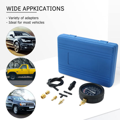 Acymner Vacuum and Fuel Pump Tester Gauge Kit | Gauge Leak Carburetor Pressure Diagnostics Tool Kit