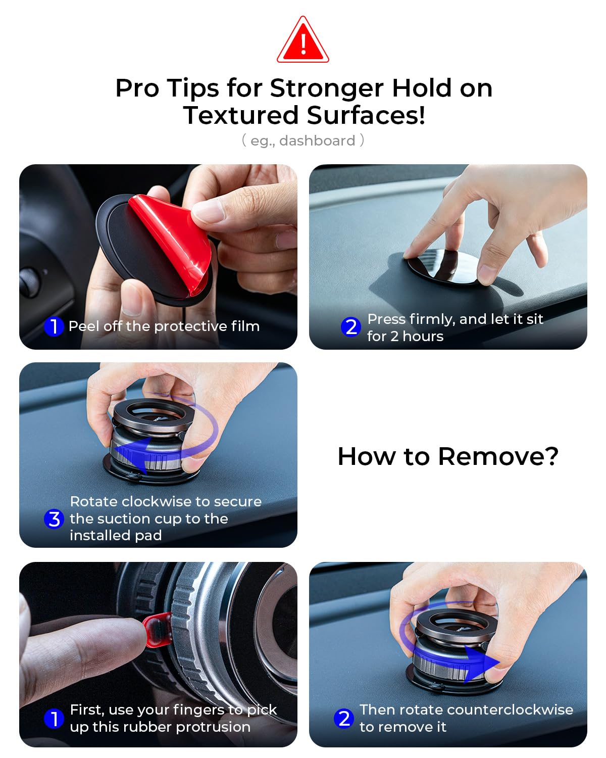 DIMONCOAT 2026 Upgraded for Car Mount Vacuum Magnetic Phone Holder Car, 360° Adjustable Suction Cup Phone Stand [109+LBS Suction & 2800gf Magnetic] for Car Accessories 17 Pro Max