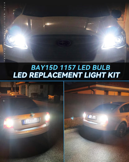 1157 Led Bulb 2057 2357 7528 BAY15D 1034 Light Bulb for RV Camper Trailer Car Brake Light Turn Signal Bulb Tail Lights Back Up Parking Light White 12V,10-Pack