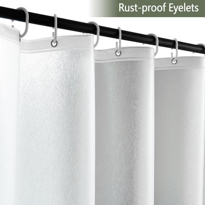 Seenus 72 x 84 inch Extra Long PEVA 9G Shower Curtain Liner Heavy Duty, Elegant 3D Silk Design Frosted Shower Curtain with 3 Large Magnets, Waterproof Plastic Shower Curtain for Bathroom