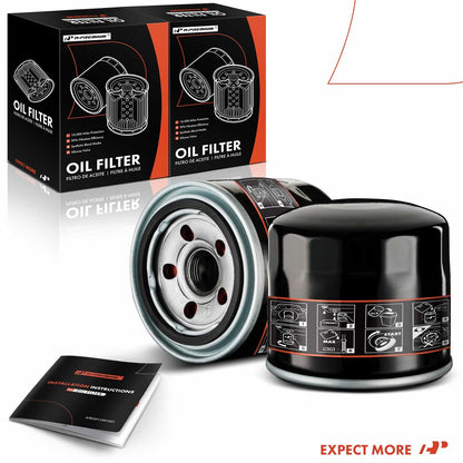 A-Premium 2-PC 10K Miles Protection Spin On Oil Filter Compatible with Ford & Chevrolet & Toyota & Honda & GMC & Hyundai & Subaru & Dodge & Kia & Mazda & Chrysler & Acura & Mitsubishi & Infiniti