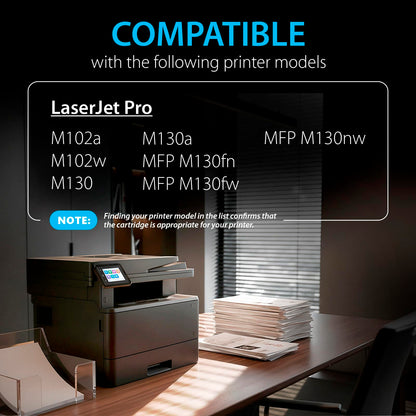 Smart Ink Compatible Toner Cartridge Replacement for HP 17A CF217A (with CHIP) to use with Laserjet Pro M102a M102w M130 M130a M130fn M130fw M130nw (2 Combo Pack)