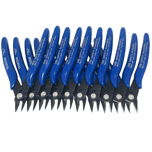 YEGOOD Small Wire Cutters, 10PACK Precision Diagonal Cutting Pliers Side Cutter, Nippers, Micro Flush Cutters, Shear Cutters, Wire Snips