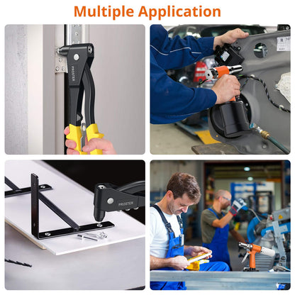 PROSTER 600Pcs Aluminum Blind Rivets Kit, 15 Common Sizes with Storage Case, Silver, for Auto Repair, Metalworking, DIY Projects