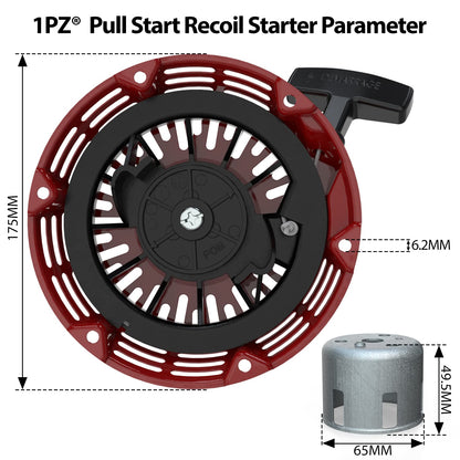 1PZ CA1-GVE Recoil Starter Pull Start Replacement for Honda GX120 GX160 GX200 Engine 28400-ZE1-003ZF