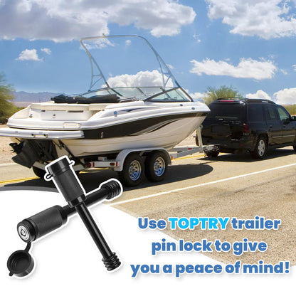 2 Pack Trailer Hitch Lock, Hitch Pin Lock with 5/8 Inch Diameter Anti-Theft Hitch Locking Pin for 2 Inch & 2-1/2 Inch Receiver, Black.