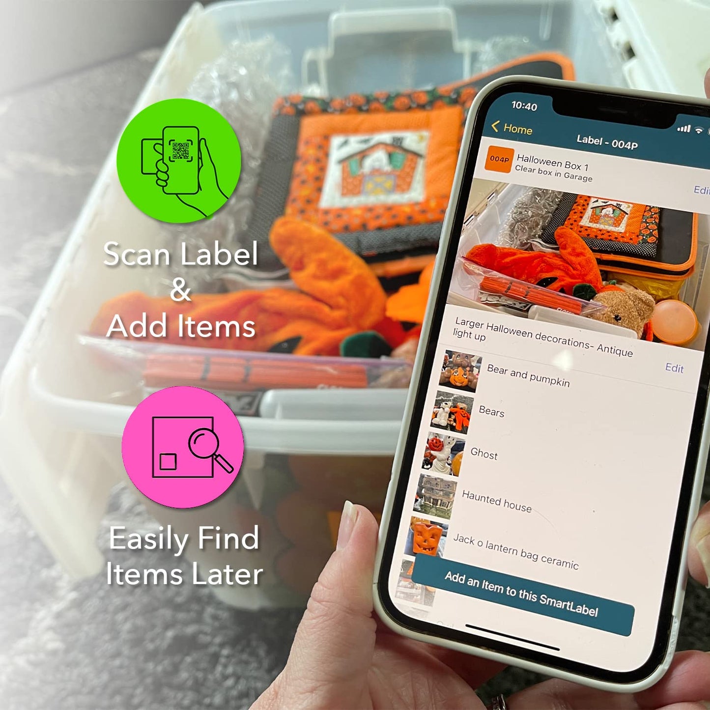 Smart Labels QR Code Stickers Pack of 48 (Neon) Made in USA - QR Code Labels for Storage & Inventory Tracking, Storage Unit Organization, App Stickers for Inventory Organization & Moving Supplies
