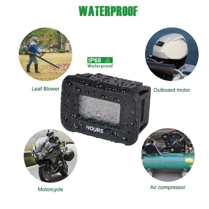 Yooreal Digital AC DC 5-277V Supply Hours Counter,Maintenance Hour Meter,Initial Hours Setup,Works on Various of ZTR Riding Lawn Mower Tractor Generator Land Trimmer UTV Brush Cutter.
