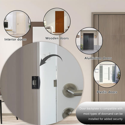 10PCS Latch Strike Plate, Door Strike Plate, Strike Plates for Exterior Doors, Stainless Steel Deadbolt Covers
