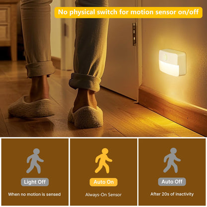 8 Pack Motion Sensor Stair Light for Indoor, Battery Operated Closet Lights, Wireless Stick on Anywhere Hallway Lamp, 40 Lumen 3000K Portable Led Night Lamps for Bedroom Under Cabinet Kitchen
