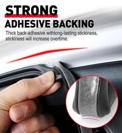 CHUANJI Universal Car Door Seal Strip 32.8ft Rubber Automotive Weather Stripping for Soundproofing and Sealing - Fits Car, RV, Hood Cover (32.8 Feet Long)