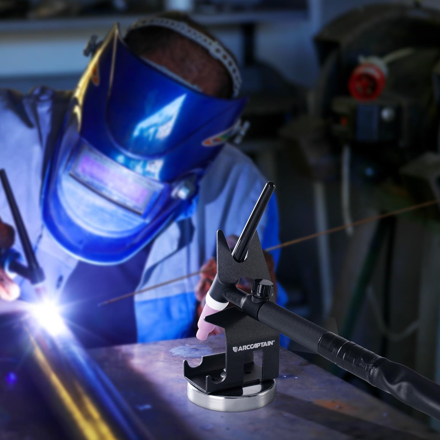 ARCCAPTAIN TIG Welding Torch Holder,Strong Magnetic Base Welding Stand for TIG Gun Torch Strings and Plasma Cutter Gun Torch