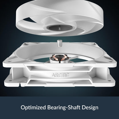 ARCTIC P14 Pro Reverse A-RGB – 140 mm Premium Fan with Reverse Airflow, PWM Fan with Y Cable Splitter, 400-2650 RPM, 0 RPM <5% PWM, 5V Digital RGB, hydrodynamic Bearing, 4-Pin - White