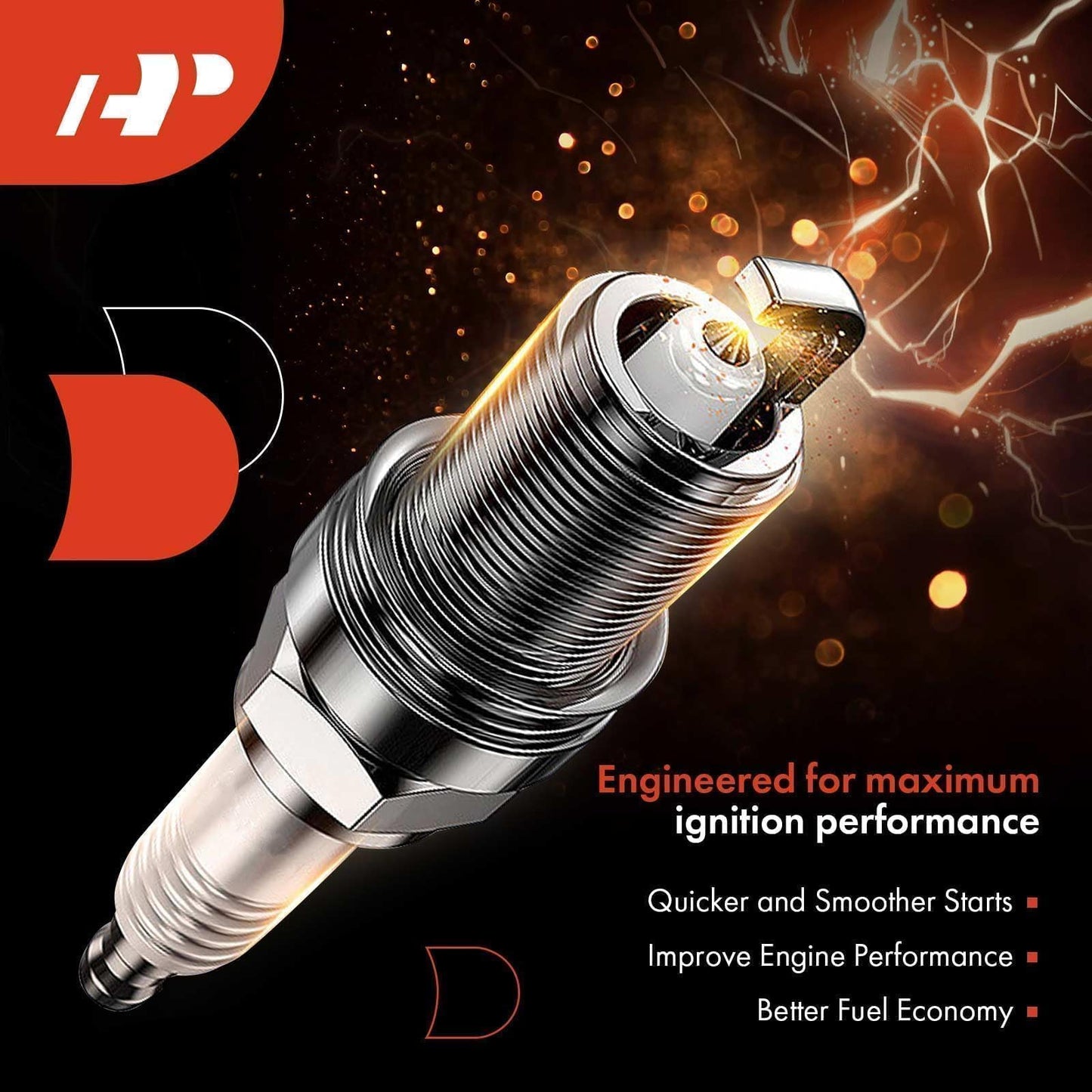 A-Premium 4 Packs Iridium Spark Plugs Compatible with Toyota Corolla, Prius, Yaris, 4Runner, Tacoma & Hyundai Elantra & Subaru Forester & Honda Civic, 1989-2020