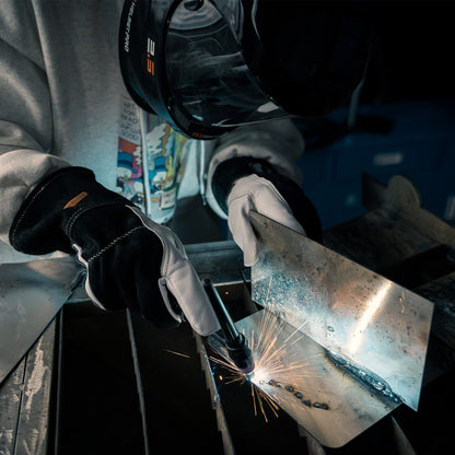 YESWELDER Premium Goatskin TIG Welding Gloves | Top Grain Leather | High Dexterity |True- Fit-L