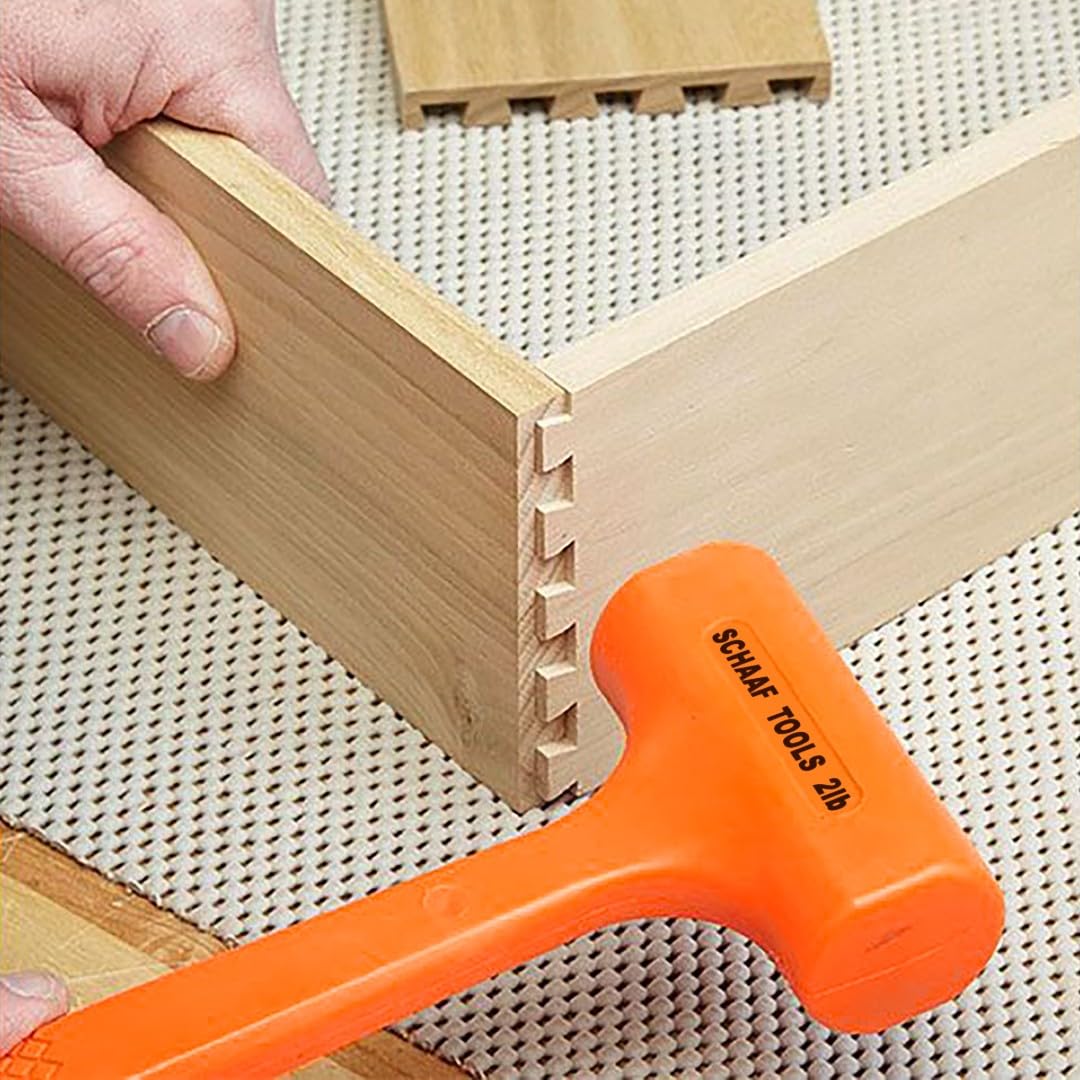 Precision Dead Blow Hammer, Small 2lb Durable Unicast Deadblow Mallet, Plastic Mallet with Comfortable Textured Grip, Non-Rebounding, Non-Marring Plastic Hammer for Automotive Work from Schaaf Tools
