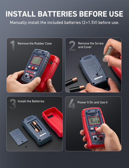 AstroAI Digital Multimeter 4000, Auto-Ranging Voltmeter with Smart Mode, Volt Meter with Non-Contact Voltage Function, Fast Accurately Measures AC/DC Voltage, Resistance, Continuity