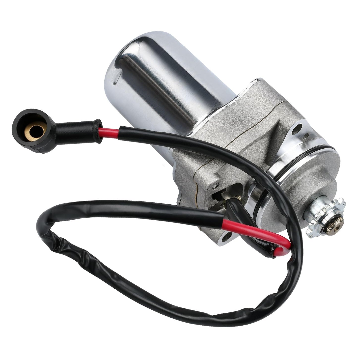 SOLLON 3 Bolt Starter Motor with Line for 50cc 70cc 90cc 100cc 110cc 125cc ATVs Dirt Bikes Go Karts Pit Bike Dune Buggy Sandrail Quad 4 Wheelers Compatible with SSR Roketa Taotao Coolster Jonway SunL