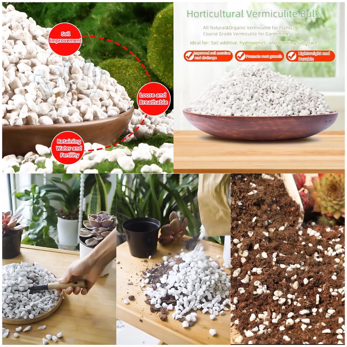 10QT Horticultural Grade Premium Coarse Perlite, All Natural Organic Perlite Soil Additive Conditioner Mix for Healthy Plants Potting Gardening,Promoted Drainage Growth and Improved Soil Health(3-6mm)