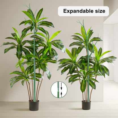 5 Pack Stackable Monstera Plant Support Stakes, 39.4 Inch Climbing Plants Support Structures with Twist Plant Ties, Plastic Plant Sticks for Monstera, Pothos, Philodendron, Green