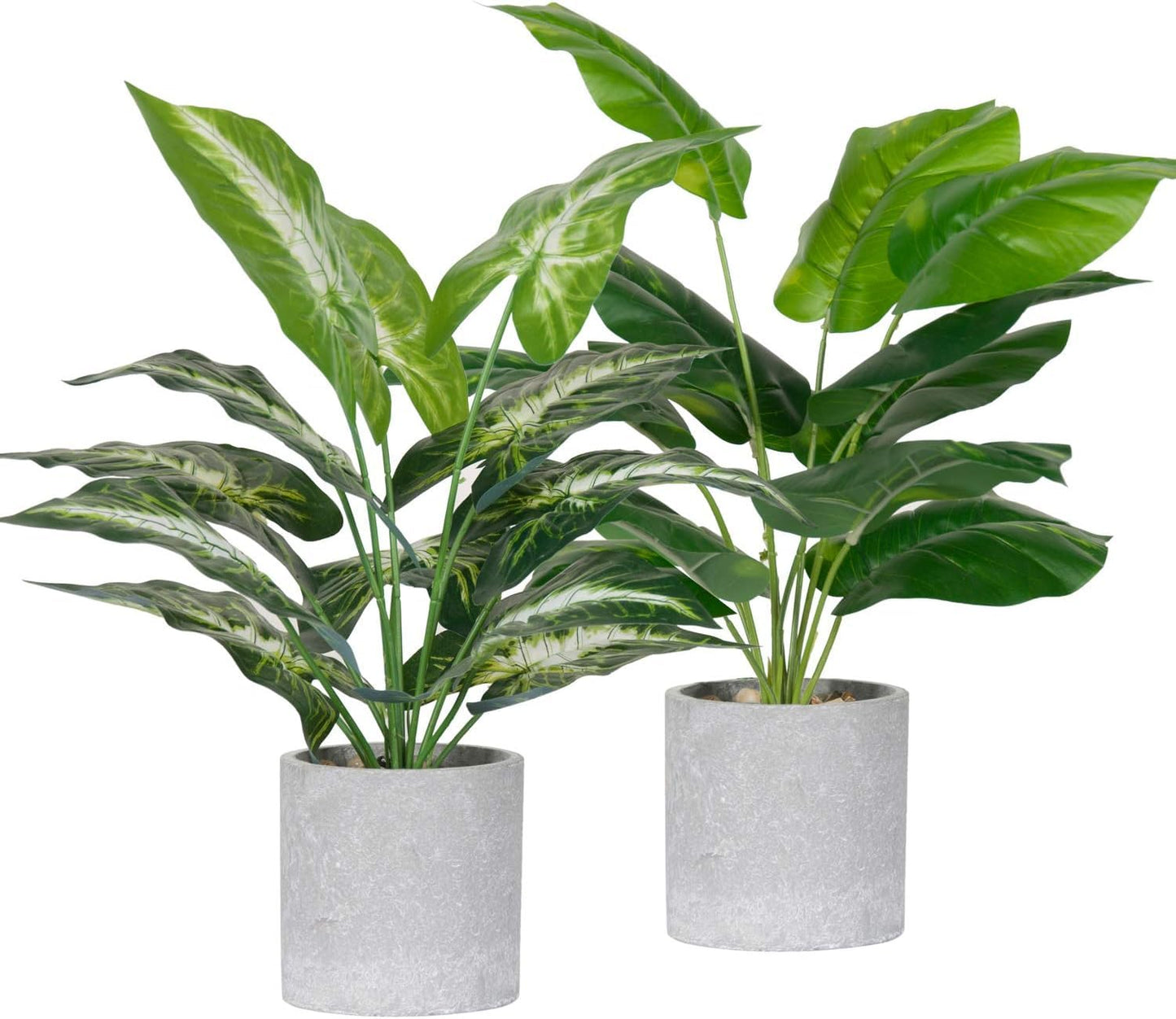 Der Rose 2Pcs Fake Plants Artificial Potted Faux Plants for Home Bathroom Bedroom Living Room Office Desk Decor Indoor