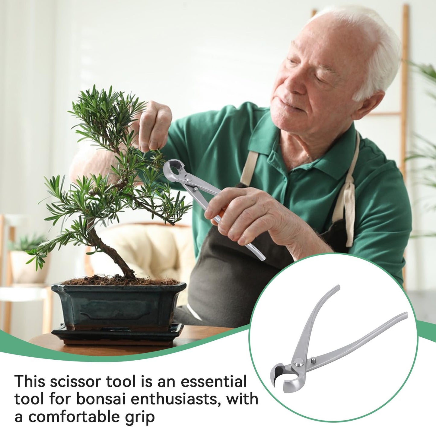 Bonsai Concave Branch Cutter, 7in Stainless Steel Bonsai Pruning Shears Tree Pruning Tools Tree Branch Cutter for Enthusiasts and Beginners