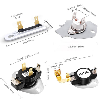 3387134 Dryer Thermostat 3392519 Dryer Thermal Fuse 3977767 Dryer Thermostat 3977393 Thermal Fuse Compatible with Whirlpool Kenmore Maytag KitchenAid Dryer Replaces Parts Replaces Parts 3399693