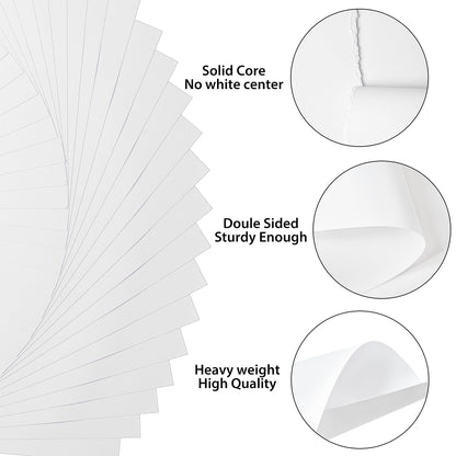 120 Sheets White Cardstock - 8.5” x 11” Letter Size Cover Card Stock 85lb Heavyweight Paper Thick Paper for Scrapbooking, Crafts, Business Cards, Invitations PAP03WH