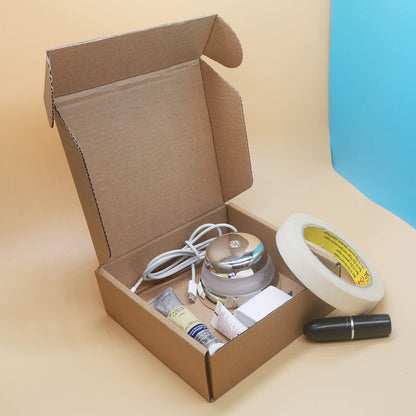 Corrugated Cardboard Shipping Boxes, 150x150x50mm (6"x6"x2") Small Parcel Boxes, Packaging Mailing Boxes for Business, Posting, Small Packet Shipping, Storing or Gift(Pack of 25)