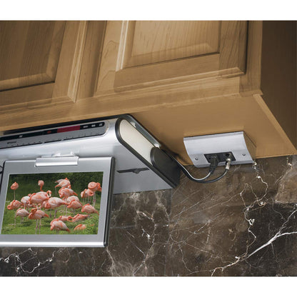 Hubbell Wiring Systems RU270W StradeSELECT Steel Under Cabinet/Counter Power Distribution GFCI Fit Box with Nylon Cover, 5.57" Length x 3.40" Width x 1.95" Height, White