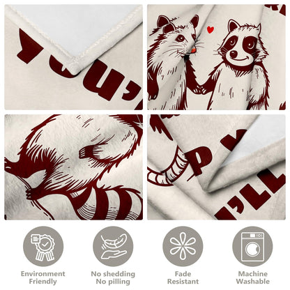Purdicra Best Friend Birthday Gifts for Women Friendship, Friendship Gifts for Best Friend Women, Cozy Best Friends Throw Blanket, Cute Raccoon and Opossum Blanket 60"x50"