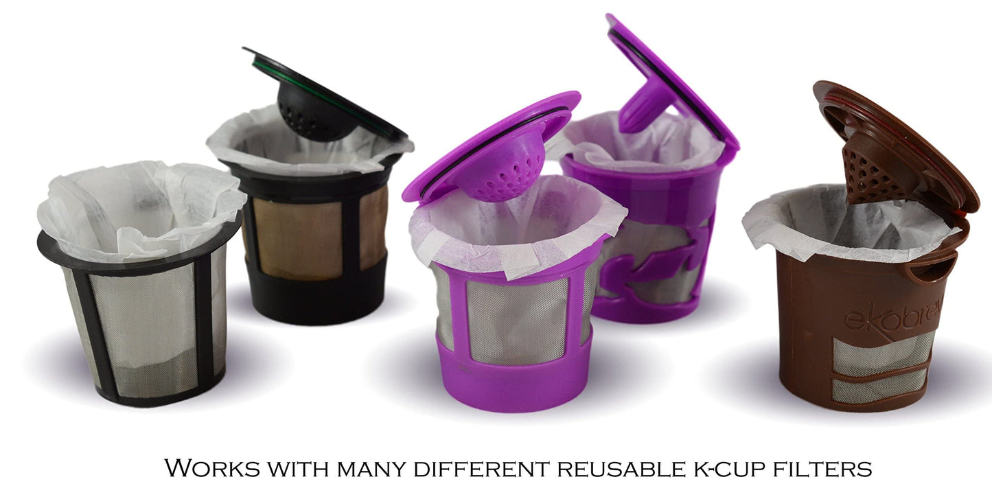 canFly Disposable K-Cup Paper Filter for Keurig Single Cup Coffer Filters Compatible with Ekobrew, EZ-Cup and Other Reusable K-Cup Filters (300 Count)