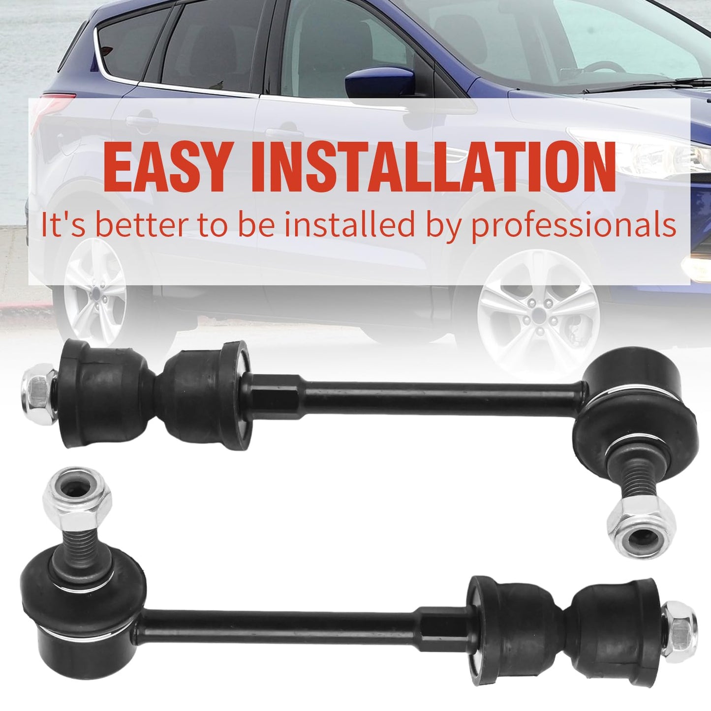 Vkinman K750743 Rear Sway Bar Link Stabilizer Link Kit, Replacement for Ford Escape 2013-2018, Replacement for Lincoln MKC 2015-2019, 2-PC Set, Replaces GS40879, MS40879, CV6Z5C486B