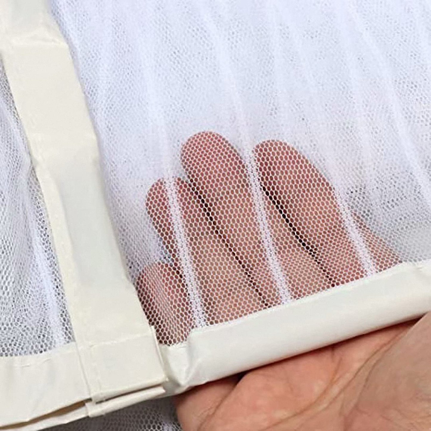 White Magnetic Screen Door Fits Door Size 32x80in Screen Size 34x82in Heavy Duty Mesh Full Frame With Magic Tape