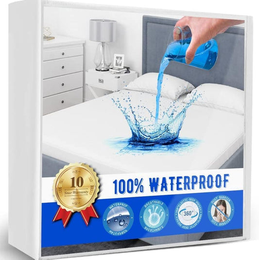 Queen Mattress Protector,Mattress Cover Queen Size Bed, Waterproof Mattress Protector Queen Size Noiseless Queen Mattress Cover Soft Breathable Terry for Pets Kids Adults 60" x 80"
