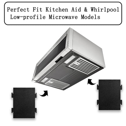 Aolleteau 4 Pack Activated Charcoal Air Filters Compatible with Whirlpool Over-The-Range Microwaves, for Over The Range Microwave Hood Models YKMLS311, YWML55011, WML75011
