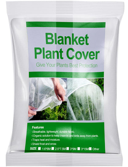 Wohohoho Plant Cover Freeze Protection 10FT x 33FT, 1.1oz/yd² Floating Row Cover, Fabric Plant Cover for Winter Frost, Anti-UV, Reusable Garden Plant Blanket for Vegetable Fruits Protection