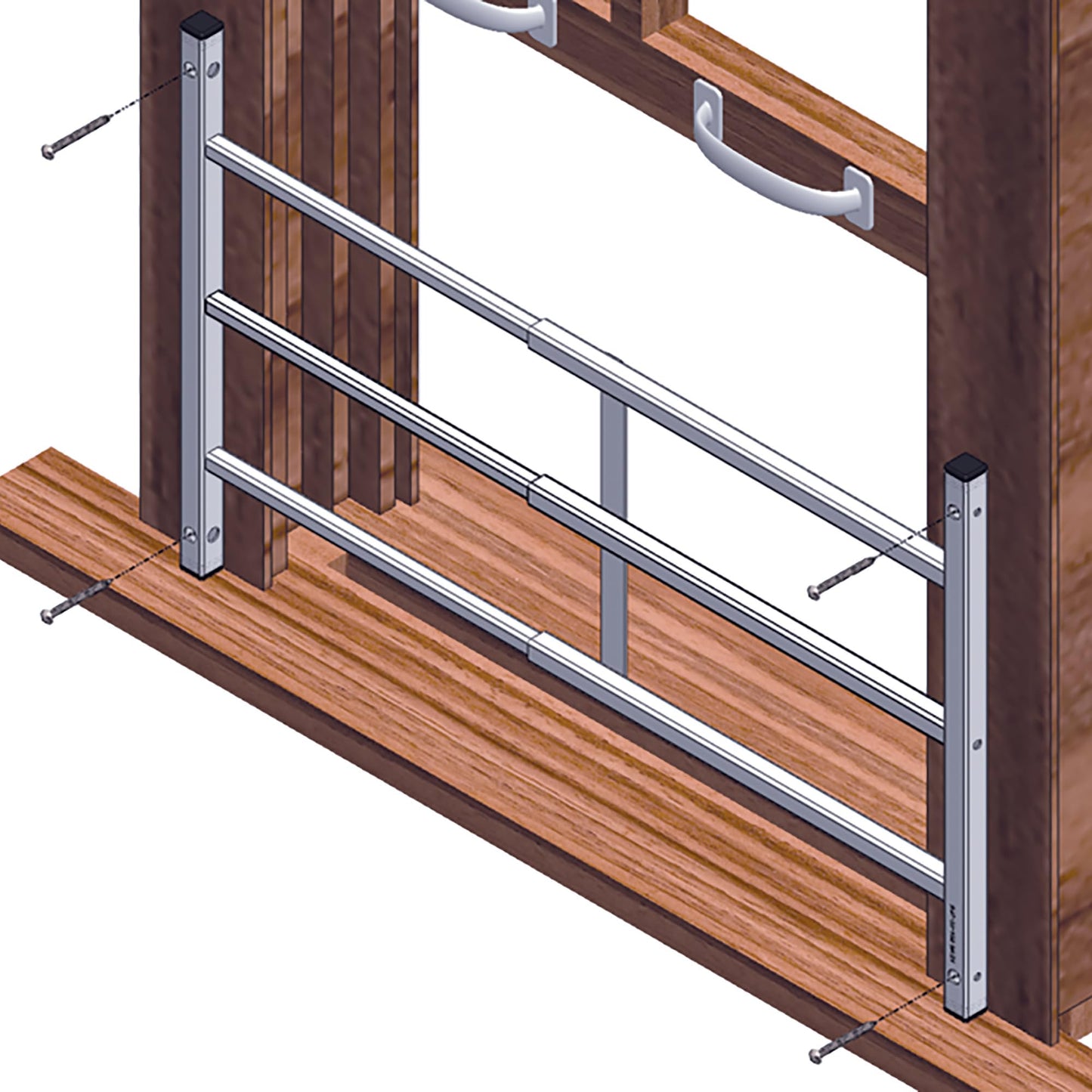 Prime-Line Products S 4752 Fixed Window Guard, 22-Inch - 38-Inch Wide by 15-Inch High, 3 Bar, White