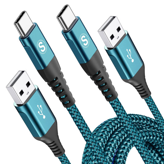 USB C Charging Cord [2Pack 10ft],USB C Cable Fast Charger 3.0A,USB C to USB Nylon Type C Charging Phone Charger for i Phone 17 16 15 Pro Max,Samsung S25/S24/S23/S22/S21/S20/S10,A71/A70/A54/A51,Note20
