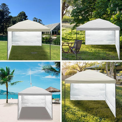 Canopy SunWall, 8x8ft Pop Up Canopy Sidewall for Instant Canopy Tent Gazebos, 1 Pack Sidewall Only Beige