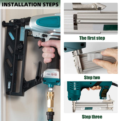Keadic 4800Pcs 4 Sizes 18 Gauge Brad Nail Assortment Kit, 5/8", 1", 1-1/2", 2" Galvanized Steel Straight Finish Nails Gun Electric Finishing Pin Brads Nail for Moldings Cabinets Installation