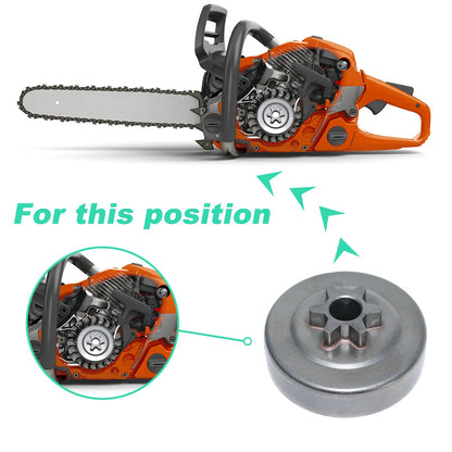 3/8" Sprocket Clutch Kit for Stihl 017 018 MS170 MS180 021 023 025 MS210 MS230 MS250, ADEFOL Sprocket + Clutch Drum + Bearing + Worm Gear + Washer + E-Clip + Spark Plug