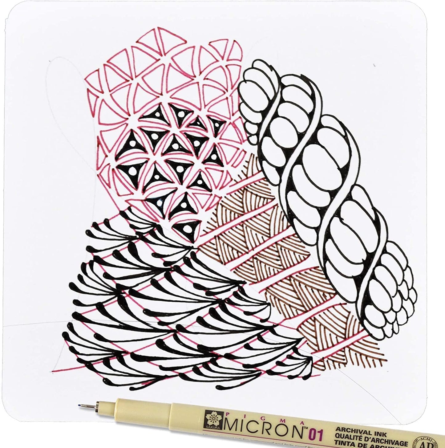 SAKURA Pigma Micron Fineliner Pens - Archival Black Ink Pens - Pens for Writing or Drawing - Holiday Gifts for Artists, Crafters & DIY Gifts Projects - Black Ink - 01 Point Size - 6 Pack