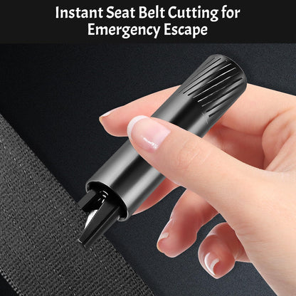 2 in 1 Life Hammer with Seatbelt Cutter, Safe Hero Life Hammer, Car Window Breaker Emergency Escape Tool, with One-Second Break Technology & Reusable Adhesive Base, 3 Pack