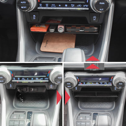TACOBRO 2PCS Center Console Organizer Tray Compatible with Toyota RAV4 2025 2024 2023 2022 2021 2020 2019 and 2021-2024 2025 RAV-4 Prime Accessories,Gear Shift Storage Tray Secondary Box