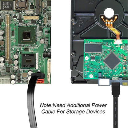 BENFEI 12 Pack SATA III 6Gbps Straight HDD SDD Data Cable with Locking Latch, 18 Inch, Black, Compatible for SATA HDD, SSD, CD Driver, CD Writer