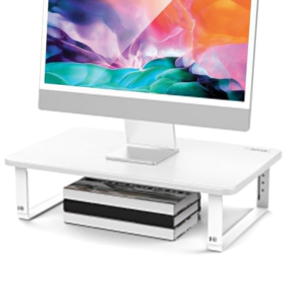 BESIGN MS01 Monitor Stand Riser, Height Adjustable Laptop Stand, Computer Monitor Stand for Monitor, Computer,Laptop,Printer (White)